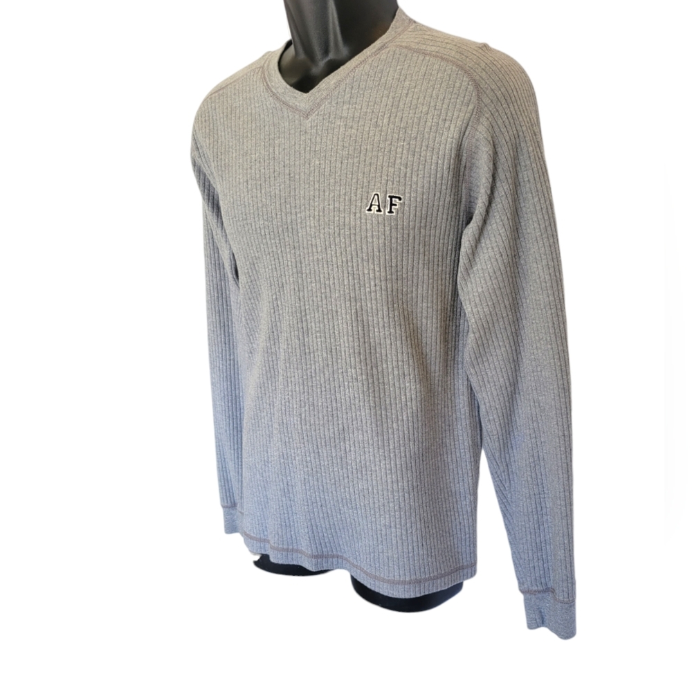 Abercrombie & Fitch Muscle Fit Long Sleeve V-neck Sweater sz L
